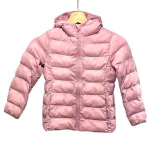 Uniqlo Light Warm Padded Parka Jacket, Pink, Kids Girls Size 5-6 Years
